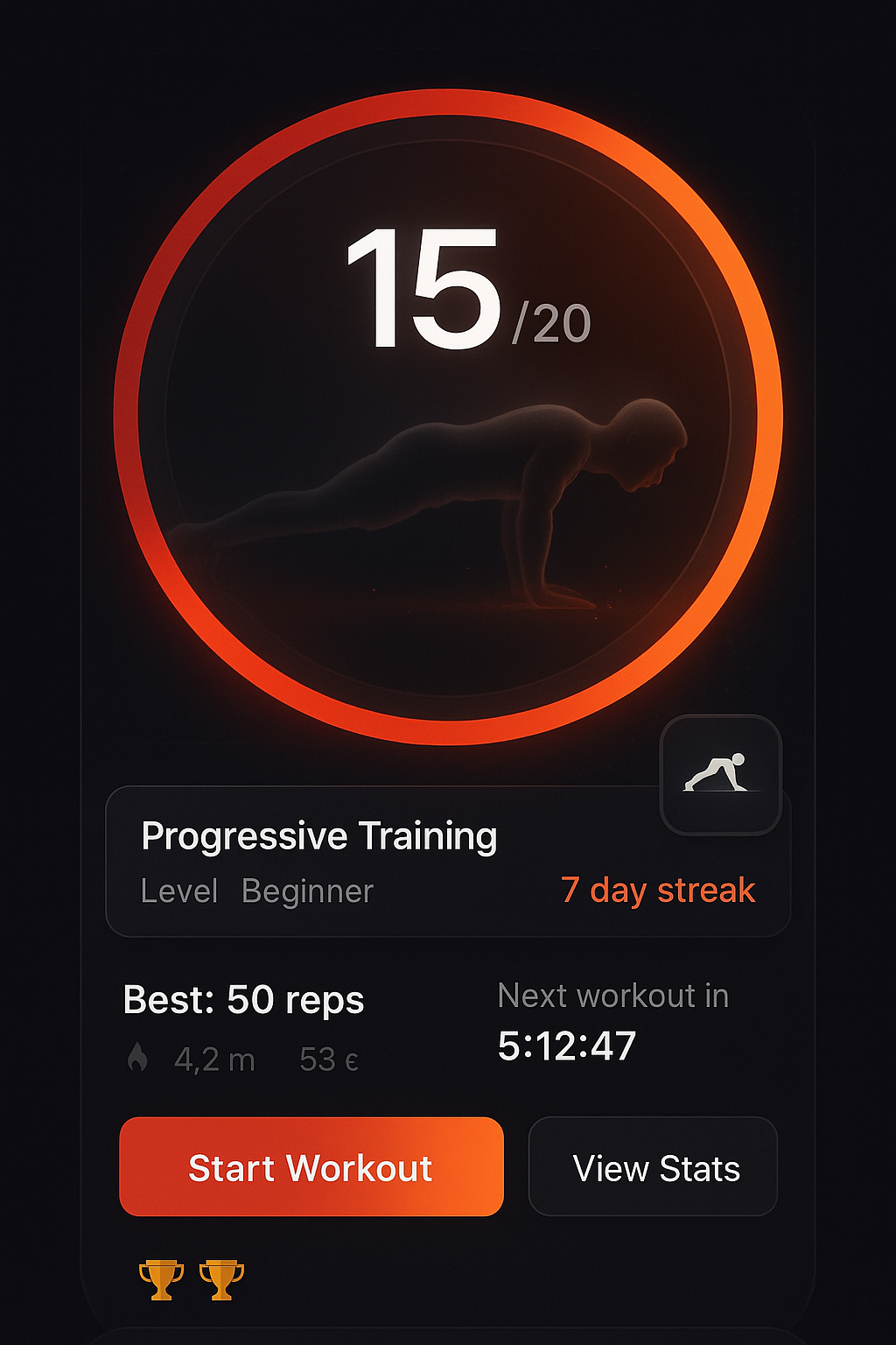 Push-Up Boost App Interface